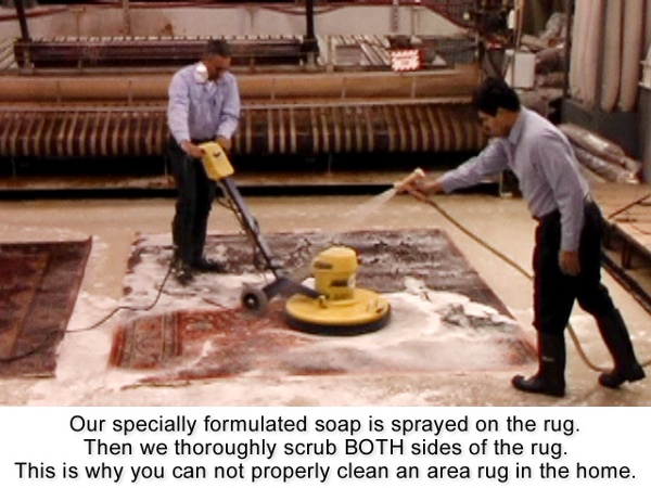 Soap is added and we scrub BOTH sides.