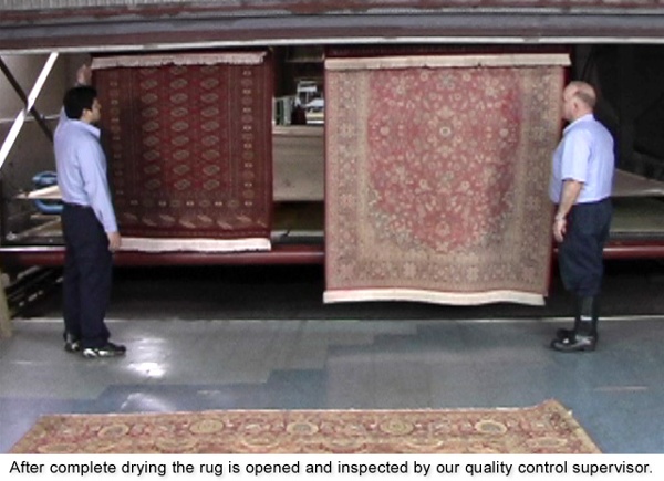 After the full, professional rug cleaning process - every rug is inspected by our quality control supervisor.