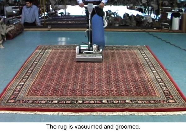 The final steps are vacuuming and grooming.